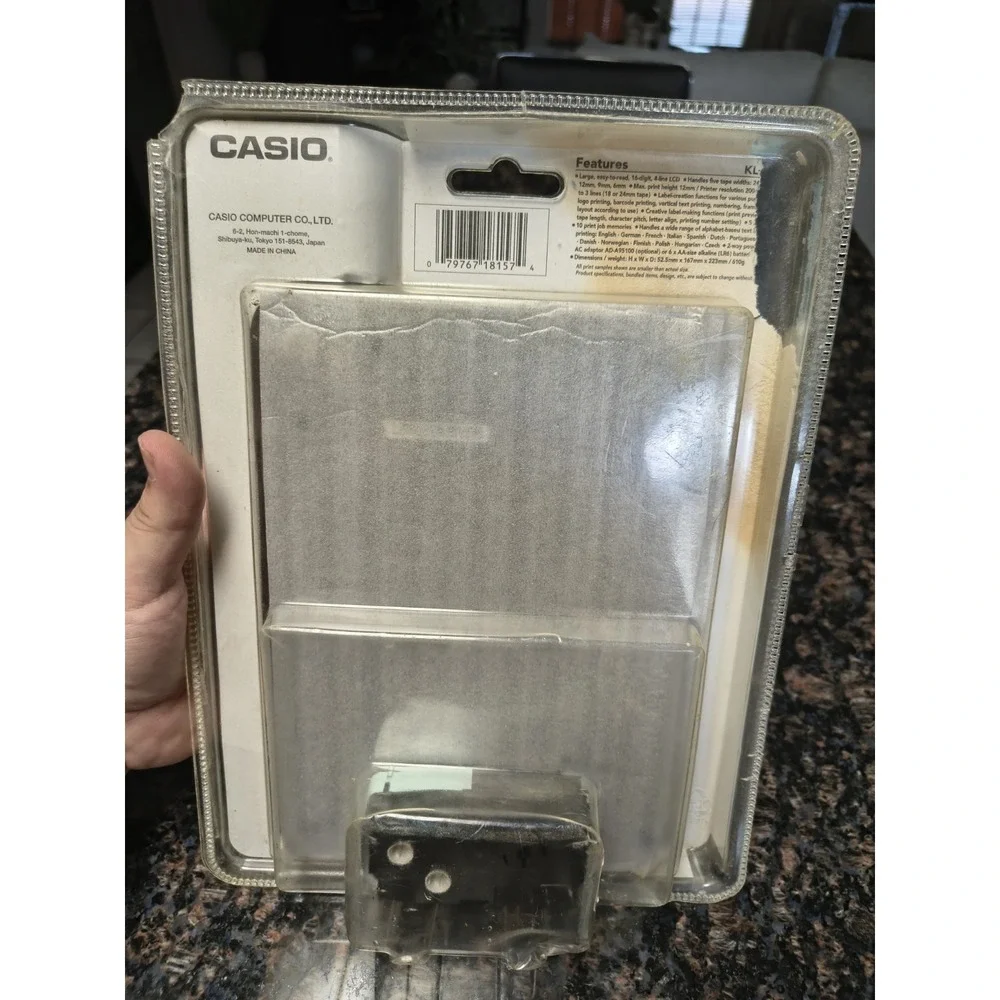 Casio KL-820 Label Printer (Black) XR-24YW Label Printer Tape